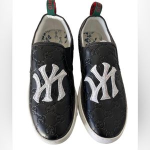 Copy Gucci ny leather loafers